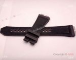 Swiss Quality Hublot Watch Strap Replacement Hublot Geneve Black Gummy Strap No Clasp 30x24mm